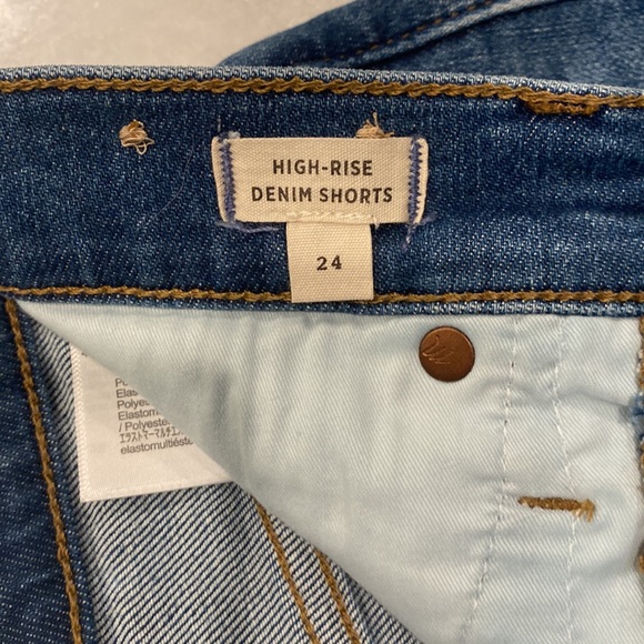 Madewell high rise denim shorts, size 24 - Picture 5 of 5